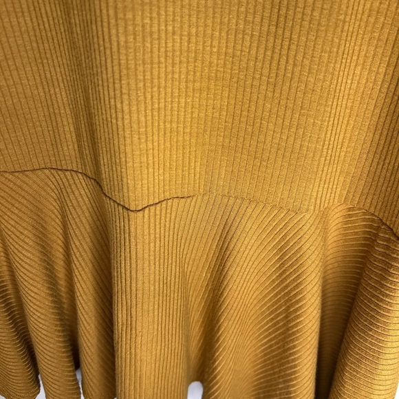 Love Fire Goldenrod Ribbed Long Sleeve Drop Waist Dress | Size Small - Picture 7 of 10
